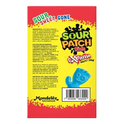 Sour Patch Kids Gomitas Extreme 4 Paquetes De 90 Gramos C\u002Fu | Envío gratis