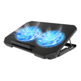 Suporte P/ Notebook Com Cooler Leds Refrigeração Regulável 