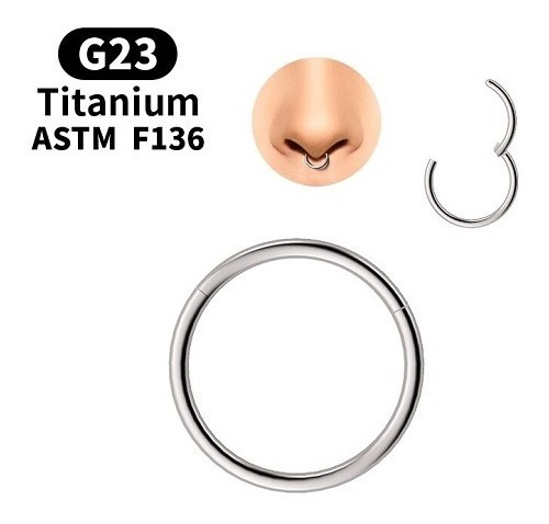Piercing- Aro Continuo Titanio Astm F136  8mm