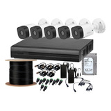 Kit Cctv Dahua 5 Camaras Bullet 4mpx 1tb Deteccion De Rostro