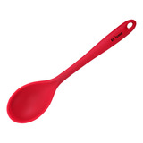 Colher De Silicone Vermelha Para Servir Arroz Mexer Cozinhar