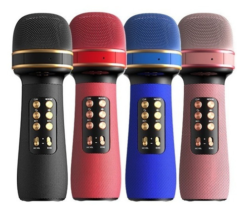 Microfone Karaokê Bluetooth Rádio Alto-falante 2 Em 1 Ws898