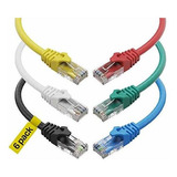 Cable Ethernet Cable De Cat6 15 Pies 6 Paquete Lan Utp ...