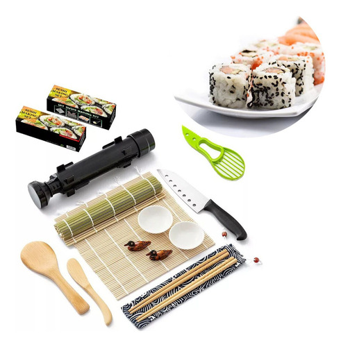 Conjunto De 14 Peças Diy Sudare Sushi Mat, Sushi Maker