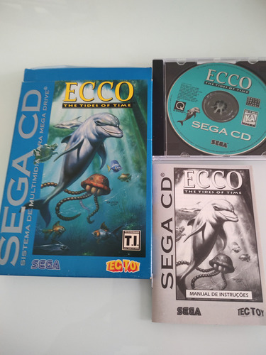 Jogo Ecco Sega Cd Mega Drive Com Caixa E Manual 