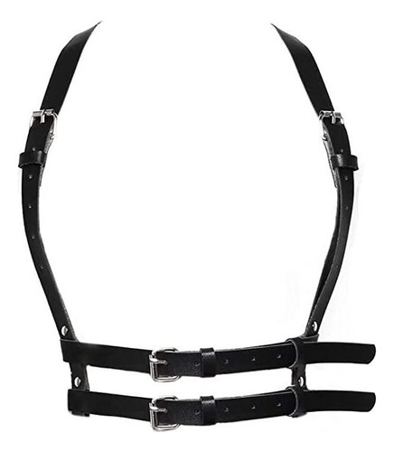 2 Waist Belt Belt Leather Body Chest Chain Black Goth