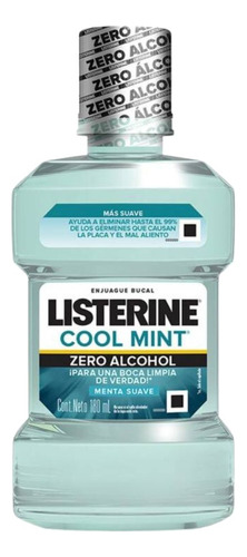 Listerine Enjuague Bucal Cool Mint Zero Alcohol 180 Ml