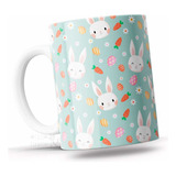 Taza Personalizada Feliz Pascuas Conejo Huevos Ideal Regalo