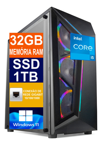 Pc Computador Cpu I5 10400 / Ssd 1tb M2 / 32gb Memória Ddr4