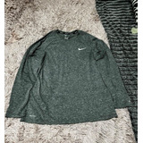 Polera Manga Larga Nike Gris Talla L