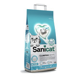 Arena Sanicat Clumping White Active 8,5 Kg - 10lts X 8.5kg De Peso Neto  Y 8.5kg De Peso Por Unidad