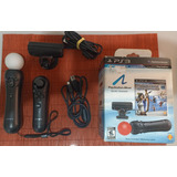 Ps Move Completo Ps3 Usado + 1 Jogo