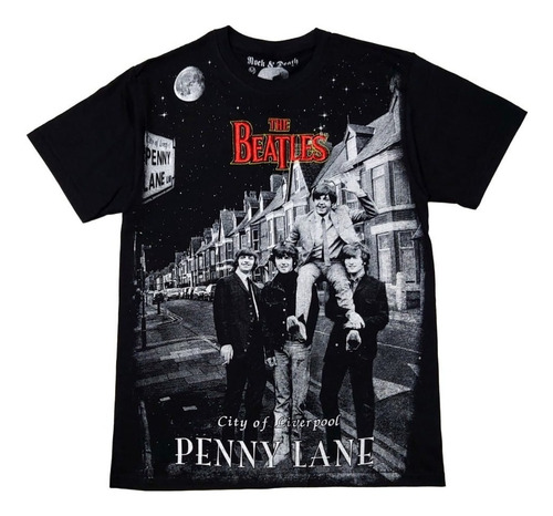 Playera Rock The Beatles City Of Liverpool Penny Lane 