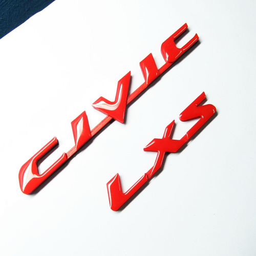 Emblemas Honda Civic Emotion Maleta Lxs Rojo Pega 3m Foto 2
