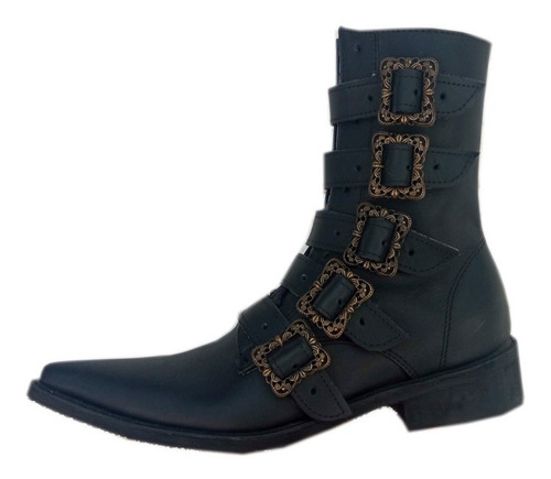 Eretica Ropa Dark- Bota Brujo Alta 5 Heb-gotico-metal-rock