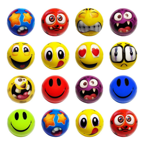 10 Pelotas Blandas Emoji Soft Estimulación Antistress Foam