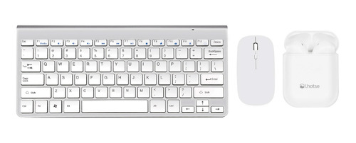 Pack Teclado Y Mouse Levo + Audífonos Lhotse Rm12 Blanco