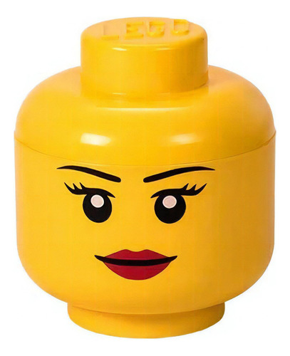 Lego Cabeza De Almacenamiento Mujer Tamaño Chico Amarillo