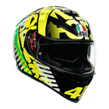 Casco Integral Amarillo Agv K-3 Sv Top Tribe 46 En Aolmoto