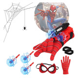 Spiderman Niños Guantes Lanzador Plástico + Máscara