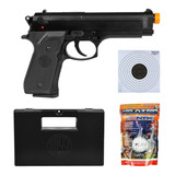 Pistola Airsoft Kwc M92 + 2000 Bbs Ntk+ Case + Brinde