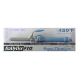 Tenaza Rizadora Barril Recto 3/4 Babyliss Linea Nano Titanio Babnt75sn Azúl Profesional 110v