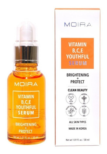 Serum Juvenil De Vitamina B, C, E  Moira Cosmetics  Gbc