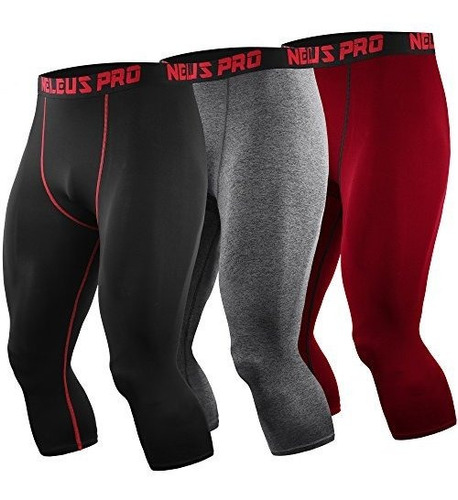 Mallas Deportivas Neleus Compression 3/4 Capri Running