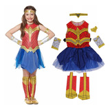 Disfraz De Wonder Woman Para Niñas, De Tul, Héroe, Juego De