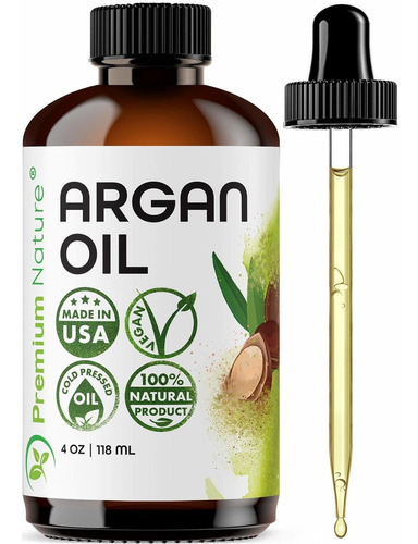 Premium Nature Aceite De Argán Orgánico, Virgen, 100% Puro,