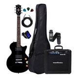 Guitarra Les Paul Strinberg Lps200 Bk Preta Kit Amplificador