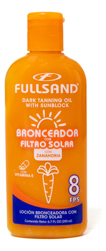 Fullsand Bronceador Con Filtro Solar Fps 8 200ml -xpbrrm3