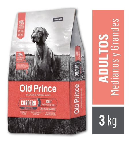 Alimento Perros Old Prince Adulto Cordero 3 Kg