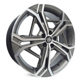 Roda Kr Aro 18 Furação 5x98 Modelo S45 Grafite Diamantado