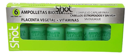 Ampolletas Bio-tek Placenta Vegetal+ Vitaminas Cabello Débil