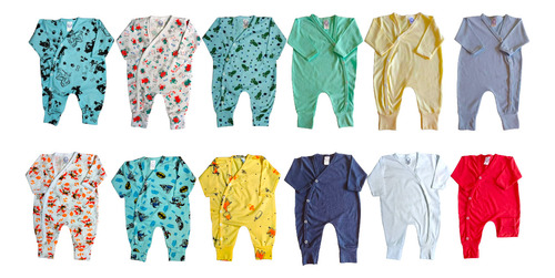 Kit 12 Macacão Roupa P/ Bebe Kimono Pijama Atacado Infantil