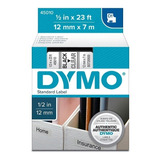 Cinta Dymo Plastica D1 Negro/transparente