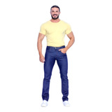 Calça Jeans Masculina Escuro Com Lycra Elastano Boa Barato