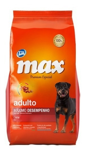 Alimento Max Premium Especial Maximo Desempeño Para Perro Adulto De Raza Grande Sabor Carne En Bolsa De 15kg