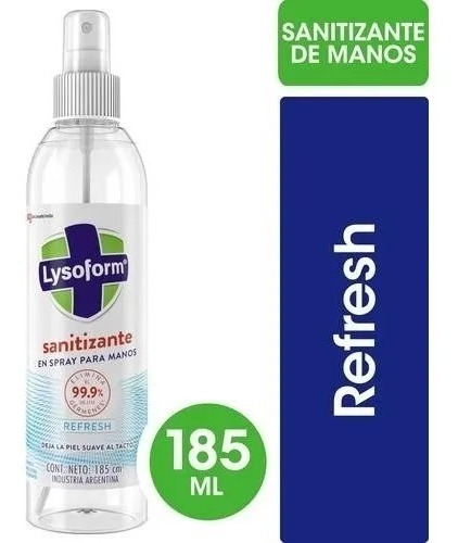 Lysoform Sanitizante Spray Refresh 185 Ml