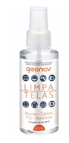 Limpa Telas Geonav Biotecnologia Orgânica 120ml Com Flanela