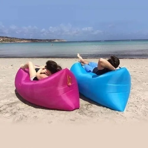 Colchoneta Magica Sofa Cama Inflable Aire Puff Camping Playa