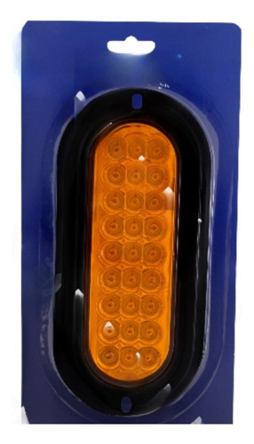 Plafón Ovalado 6 Pulgadas 27 Leds Ámbar Baja Y Estrobo Ds