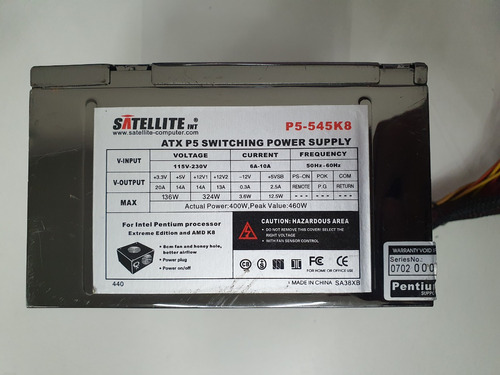 Fonte Real Satellite P5-545k8 400w