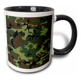 3drose Mug__4 Taza Negra De Dos Tonos Con Camuflaje Verde Y 