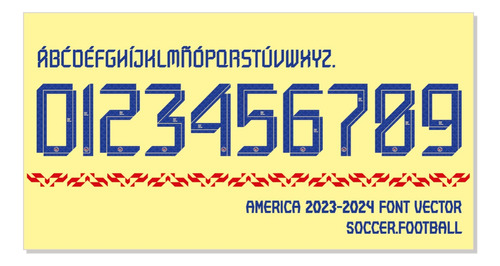 Tipografía America Font Vector 2023/24 Archivo Ai, Eps, Otf.