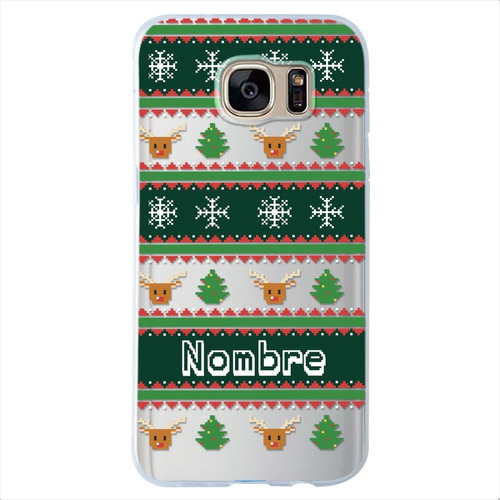 Funda Para Galaxy Ugly Sweater Navidad Personalizada Nombre