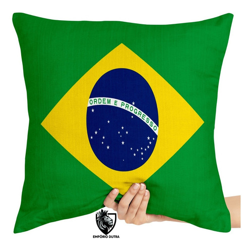 Almofada Decoração Grande Bandeira Flag Brasil Brasileiro