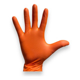 Guantes Nitrilo Texturizado Naranjo Profesional  50 Uni