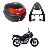 Baú Monolock Tour Givi + Suporte Fan 125/150/160 Scam